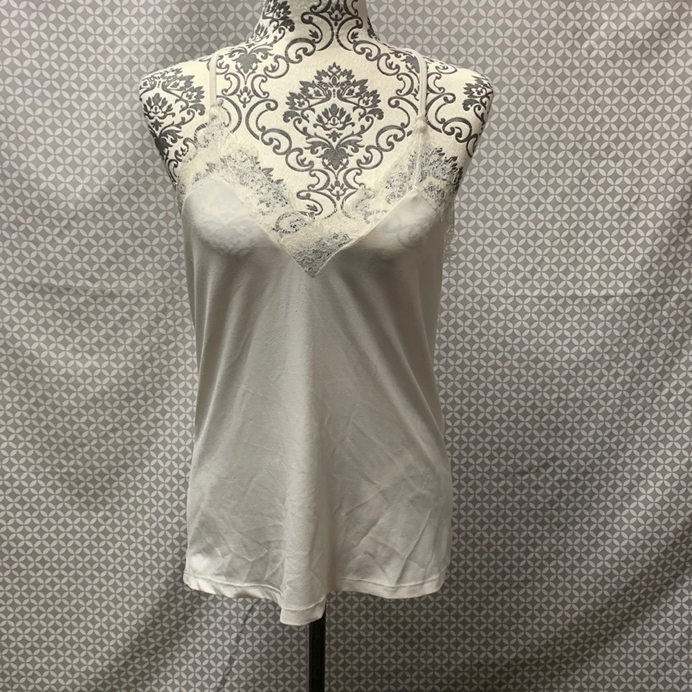 Vero Moda Womens White Cream Laced Camisole Tank Top Size small